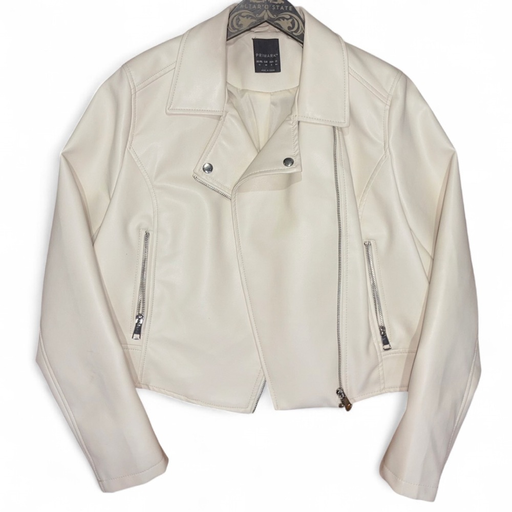 Primark Off-White Faux Leather Jacket